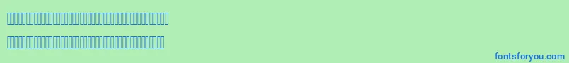 MofidMahdiLatinFigures-fontti – siniset fontit vihreällä taustalla