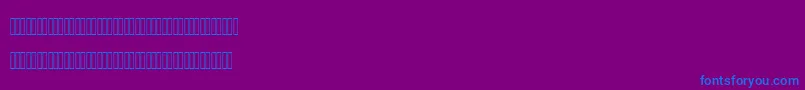 Fonte MofidMahdiLatinFigures – fontes azuis em um fundo violeta