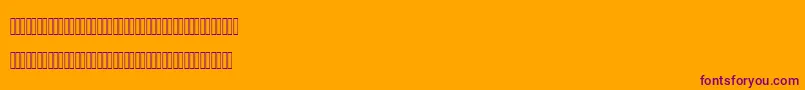 Czcionka MofidMahdiLatinFigures – fioletowe czcionki na pomarańczowym tle
