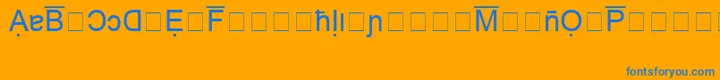 BookshelfSymbol4 Font – Blue Fonts on Orange Background