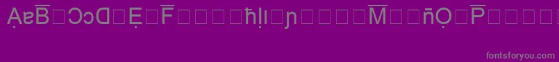 フォントBookshelfSymbol4 – 紫の背景に灰色の文字