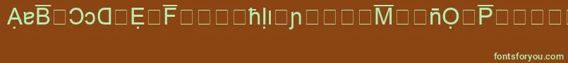 Шрифт BookshelfSymbol4 – зелёные шрифты на коричневом фоне