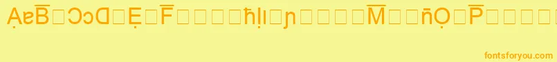 BookshelfSymbol4 Font – Orange Fonts on Yellow Background