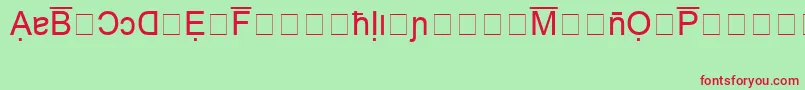 BookshelfSymbol4-Schriftart – Rote Schriften auf grünem Hintergrund