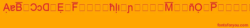 BookshelfSymbol4 Font – Red Fonts on Orange Background