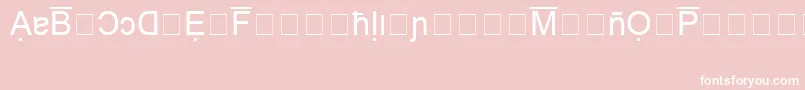 BookshelfSymbol4-Schriftart – Weiße Schriften auf rosa Hintergrund