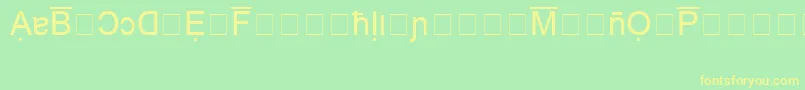 BookshelfSymbol4-Schriftart – Gelbe Schriften auf grünem Hintergrund
