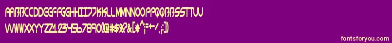 BiometricThin Font – Yellow Fonts on Purple Background