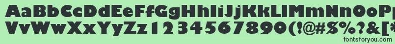 GillSansMtUltraBold Font – Black Fonts on Green Background