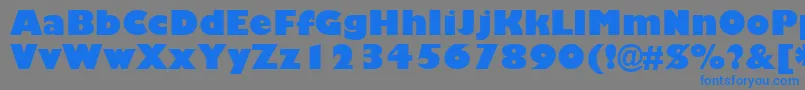 GillSansMtUltraBold Font – Blue Fonts on Gray Background