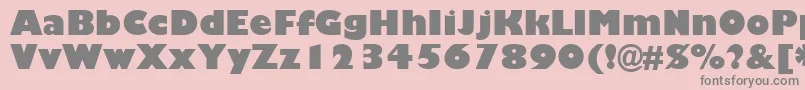 GillSansMtUltraBold-Schriftart – Graue Schriften auf rosa Hintergrund