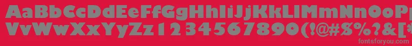 GillSansMtUltraBold Font – Gray Fonts on Red Background