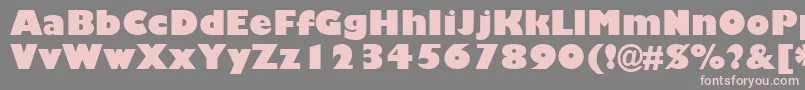 GillSansMtUltraBold Font – Pink Fonts on Gray Background