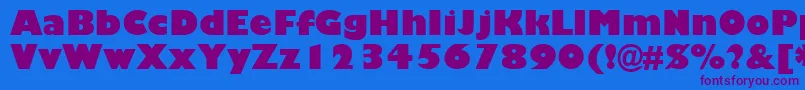 GillSansMtUltraBold Font – Purple Fonts on Blue Background