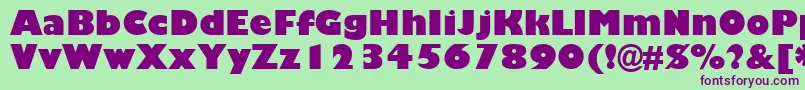 GillSansMtUltraBold Font – Purple Fonts on Green Background