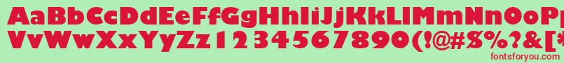 GillSansMtUltraBold Font – Red Fonts on Green Background