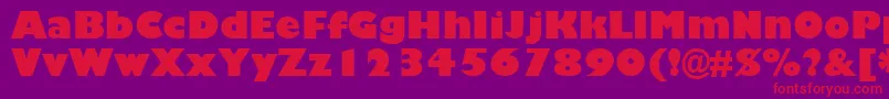 GillSansMtUltraBold Font – Red Fonts on Purple Background