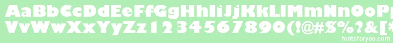 GillSansMtUltraBold Font – White Fonts on Green Background