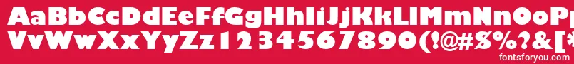 GillSansMtUltraBold Font – White Fonts on Red Background