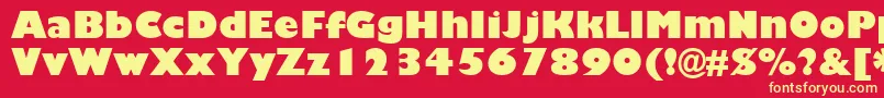 GillSansMtUltraBold Font – Yellow Fonts on Red Background
