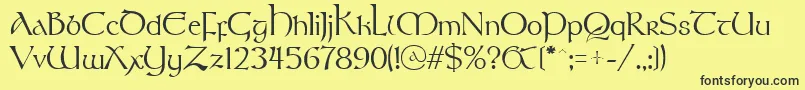 Stonehen Font – Black Fonts on Yellow Background