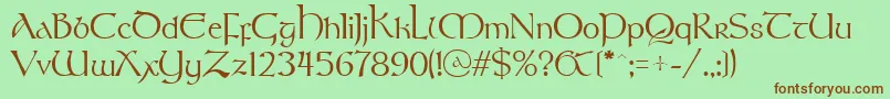 Stonehen Font – Brown Fonts on Green Background