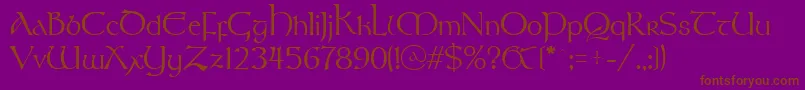 Stonehen Font – Brown Fonts on Purple Background