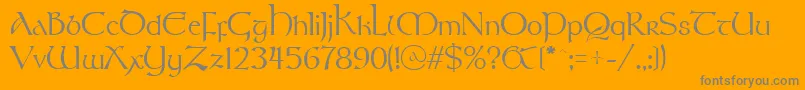 Stonehen Font – Gray Fonts on Orange Background