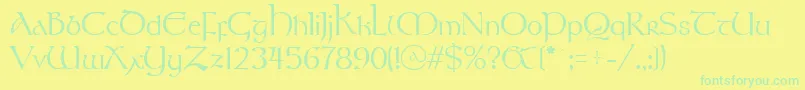 Stonehen Font – Green Fonts on Yellow Background