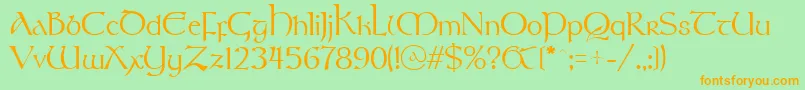 Stonehen Font – Orange Fonts on Green Background