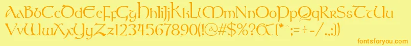 Stonehen Font – Orange Fonts on Yellow Background