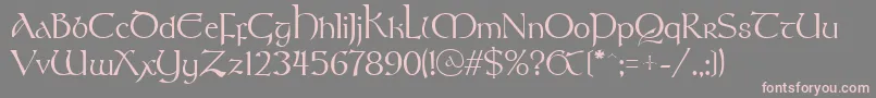 Stonehen Font – Pink Fonts on Gray Background