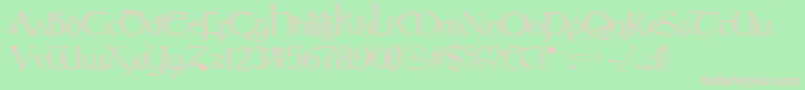 Stonehen Font – Pink Fonts on Green Background