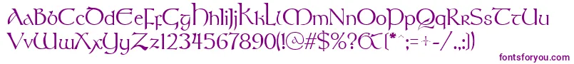 Stonehen Font – Purple Fonts on White Background