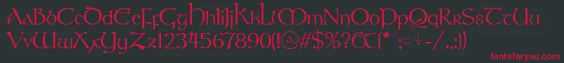 Stonehen Font – Red Fonts on Black Background