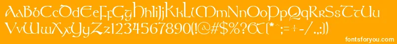 Stonehen Font – White Fonts on Orange Background