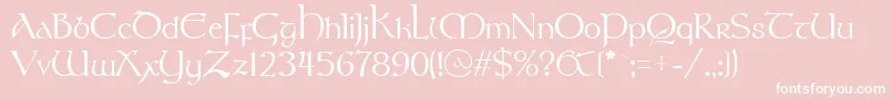 Stonehen Font – White Fonts on Pink Background