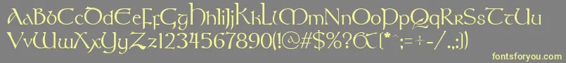 Stonehen Font – Yellow Fonts on Gray Background