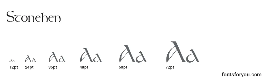 Размеры шрифта Stonehen
