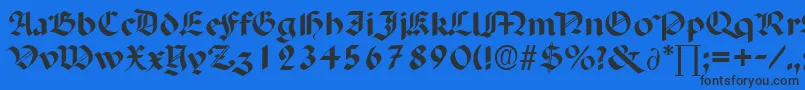 PaladinDb Font – Black Fonts on Blue Background