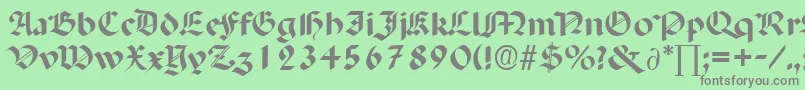 フォントPaladinDb – 緑の背景に灰色の文字