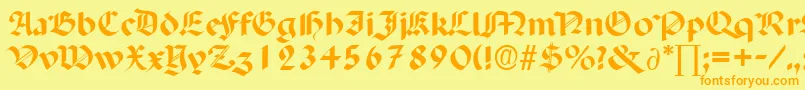 PaladinDb Font – Orange Fonts on Yellow Background