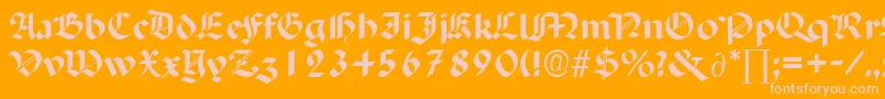 PaladinDb Font – Pink Fonts on Orange Background