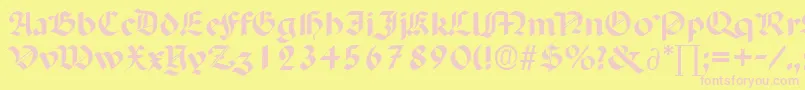 PaladinDb Font – Pink Fonts on Yellow Background