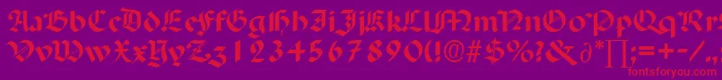 PaladinDb Font – Red Fonts on Purple Background