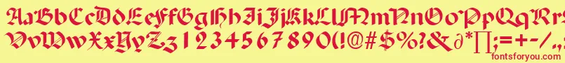 PaladinDb Font – Red Fonts on Yellow Background