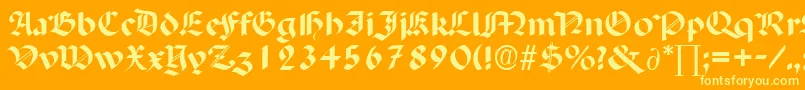 PaladinDb Font – Yellow Fonts on Orange Background