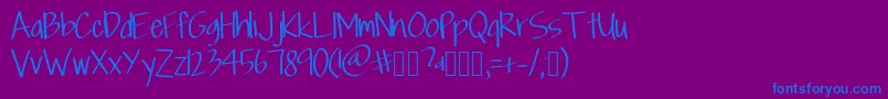 Scriptfont Font – Blue Fonts on Purple Background