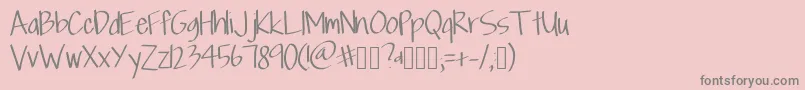 Scriptfont Font – Gray Fonts on Pink Background