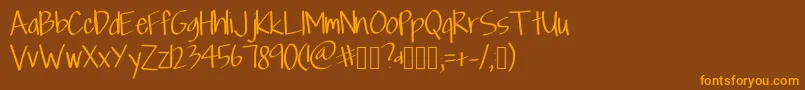 Шрифт Scriptfont – оранжевые шрифты на коричневом фоне